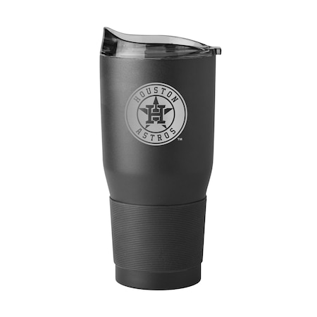 Logo Brands Houston Astros 30oz Etch Powder Coat Tumbler 513-S30PT-BLK-9